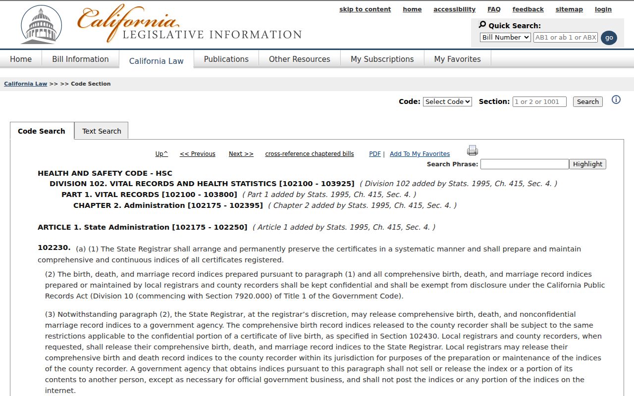 San Rafael previous residents California vital record index restrictions