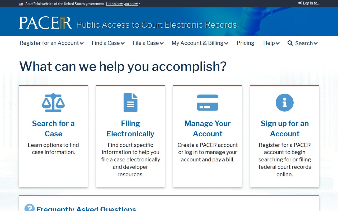 San Rafael resident lookup federal PACER court search
