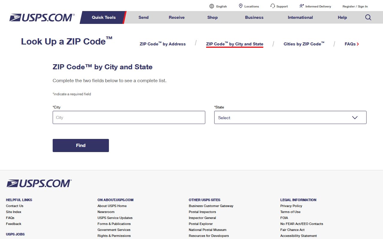 San Rafael ZIP code directory USPS lookup form